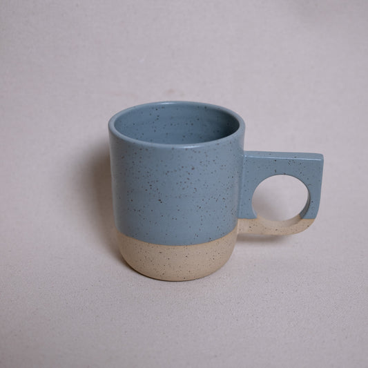 Tall Slab Handle Mug - Sage Blue Satin